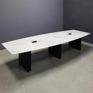 Aurora Boat Shape Conference Table With Engineered Surface Top