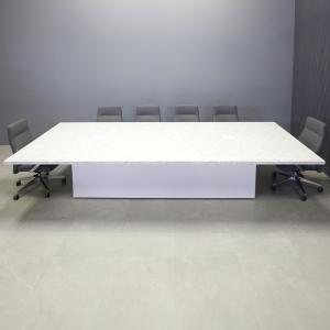 Newton Rectangular Conference Table in Carrara Laminate Top - 144 In. - Stock #86