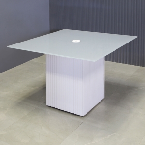 Omaha Square Conference Table With Tempered Glass Top
