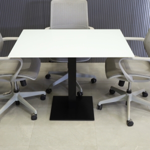 California Rectangular/Square Tempered Glass Cafeteria Table