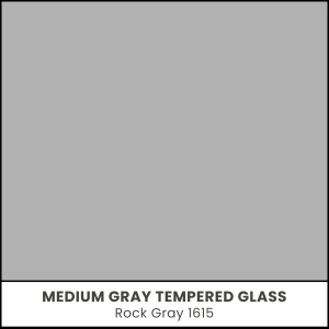 Medium Gray Tempered Glass - Rock Gray 1615