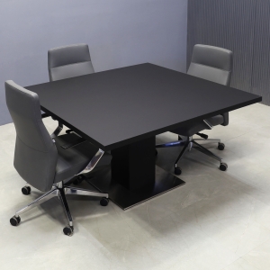 California Square Conference Table in Black Traceless Laminate - 54 In. - Stock #84