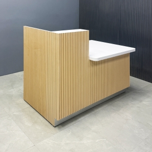 Dallas ADA Reception Desk In Maple Tambour - 55 In. - Stock #214