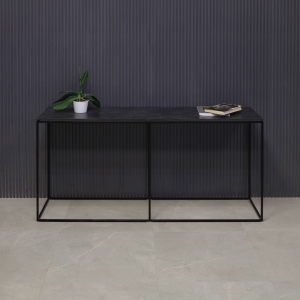 Aspen Console Table in Black Amani Engineered Surface Top - 60 In. - Stock #37