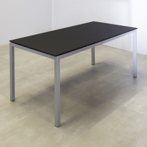 Aspen Rectangular Conference Table in Black Traceless Engineered Surface Top - 60 In. - Stock #126