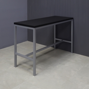 Aspen Bar Table in Black Traceless Laminate Top - 60 In. - Stock #28