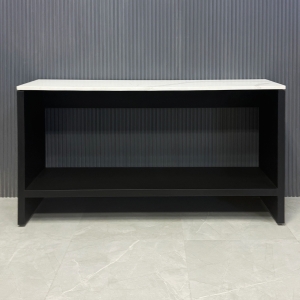 Boston Console Table in Calcutta Quartz Stone Top - 60 in. - Stock #39