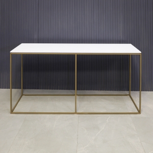 Aspen Console Table in White Solid Engineered Surface Top - 60 In. - Stock #38