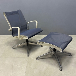 Swivel Blue Mesh Chair