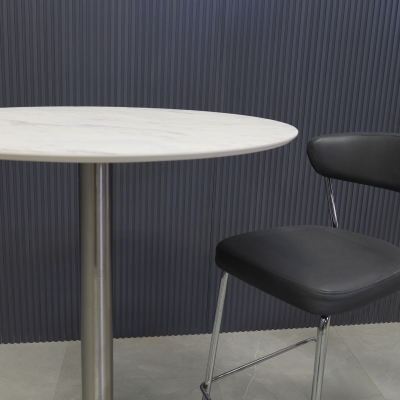 24-inch California Round Engineered Surface Bar Table in 1/2