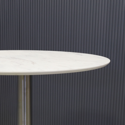 24-inch California Round Engineered Surface Bar Table in 1/2