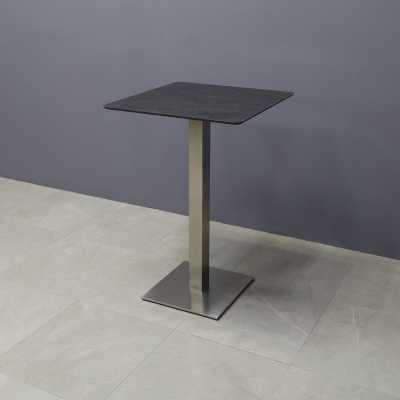 28-inch California Square Engineered Surface Bar Table in 1/2