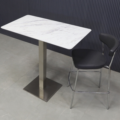42-inch California Rectangular Engineered Surface Bar Table in 1/2