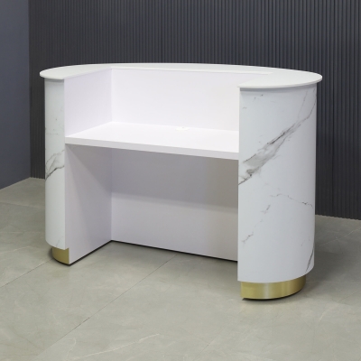 72-inch The Pill Custom Reception Desk with 1/2