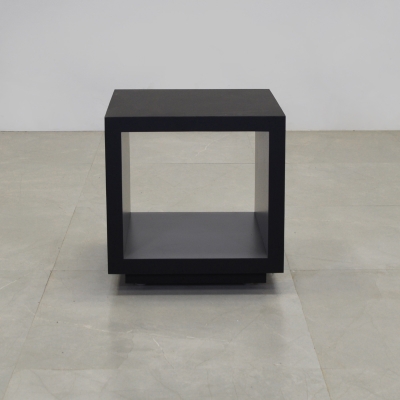 Albany Square Side Table in black traceless laminate shown here.