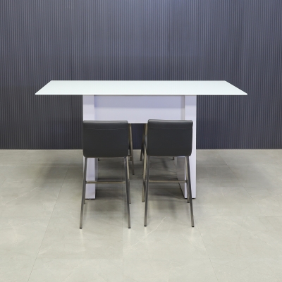 60-inch width x 42-height, Ashville Tempered Glass Collaboration Table in 1/2