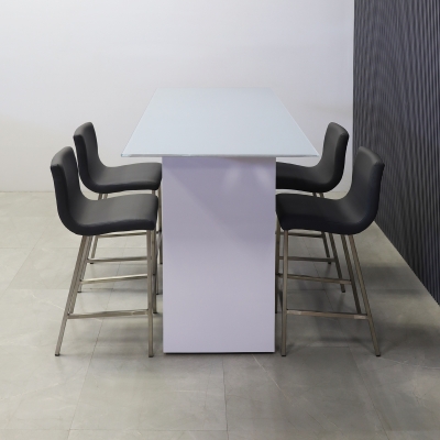 72-inch width x 42-height, Ashville Tempered Glass Collaboration Table in 1/2