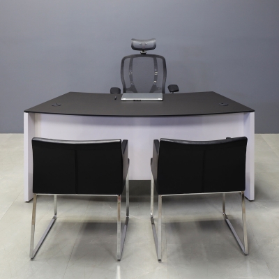 72-inch Seattle Curved Executive Desk with 1/2