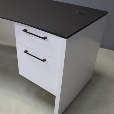 72-inch Seattle Curved Executive Desk with 1/2