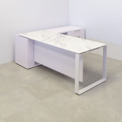 72-inch Aspen Executive Desk With Credenza and 1/2