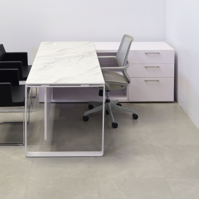 72-inch Aspen Executive Desk With Credenza and 1/2