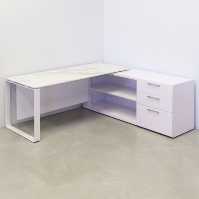 72-inch Aspen Executive Desk With Credenza and 1/2