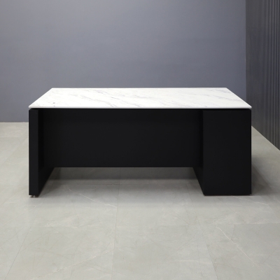 72-inch Denver Straight Executive Desk with cabinet on left side when sitting, in 1/2