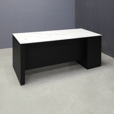 72-inch Denver Straight Executive Desk with cabinet on left side when sitting, in 1/2