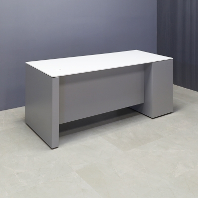 72-inch Denver Straight Executive Desk with cabinet on left side when sitting, in 1/2