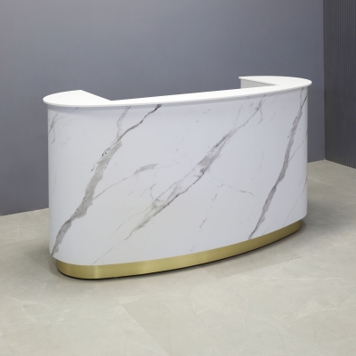 72-inch The Pill Custom Reception Desk with 1/2