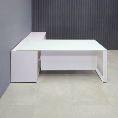 72-inch Aspen Executive Desk with Credenza with 1/2