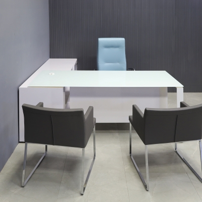 72-inch Aspen Executive Desk with Credenza with 1/2