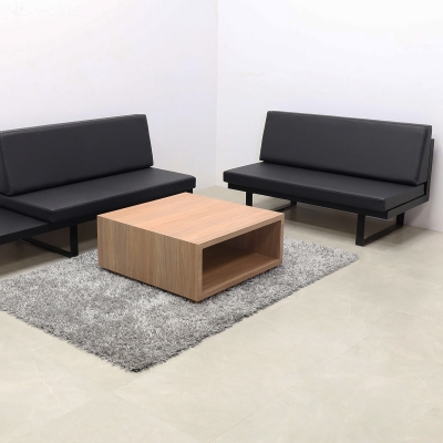 Albany Square Lobby Table in walnut heights laminate finish shown here.