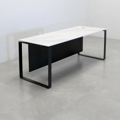 Aspen Straight Executive Desk With 1/2