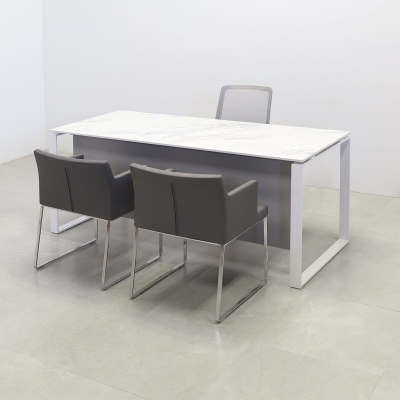 Aspen Straight Executive Desk With 1/2