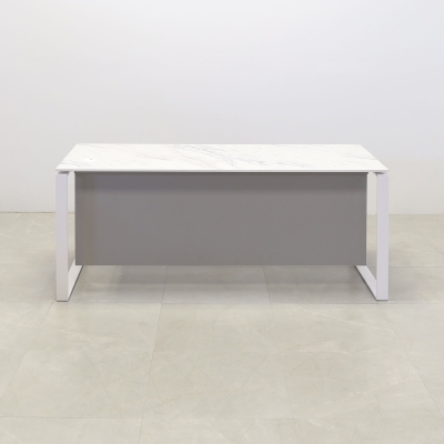 Aspen Straight Executive Desk With 1/2