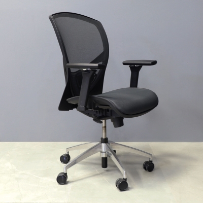 @NCE 217 - Task Chair in graphite mesh seat and back, shown here.