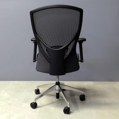 @NCE 217 - Task Chair in graphite mesh seat and back, shown here.