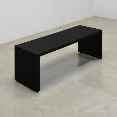 Astoria Bench in black traceless laminate finish shown here.