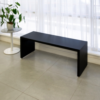 Astoria Bench in black traceless laminate finish shown here.