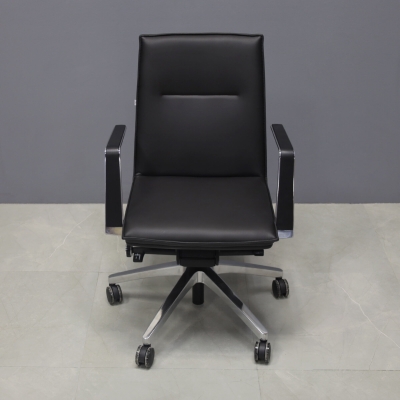 Casoni Conference and Task Chair in black upholstery, shown here.