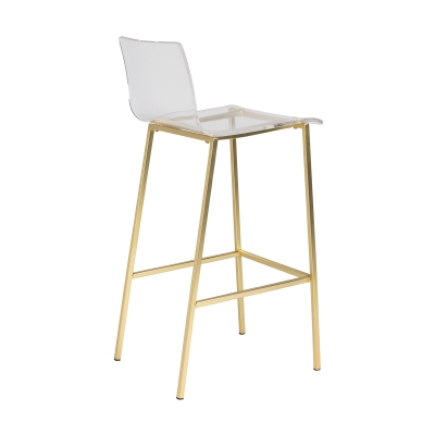 Chloe Bar Stool in half inch thick claear seat and back shown here.