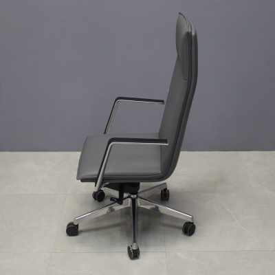 Della High Back Executive Chairs in gray upholstery, shown here.