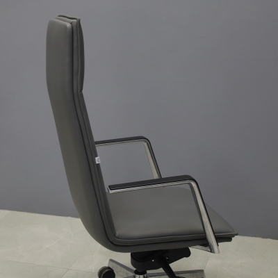 Della High Back Executive Chairs in gray upholstery, shown here.