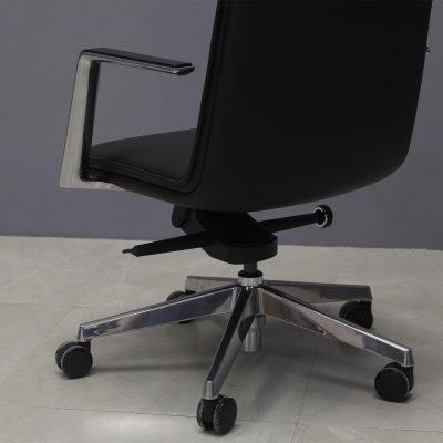 Della High Back Executive Chair in black upholstery, shown here.