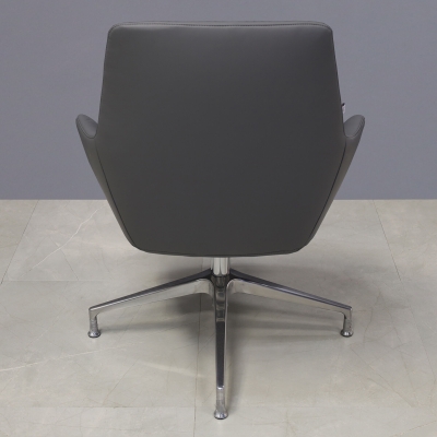 Silla Guest and Lobby Chair in gray leatherette, shown here.