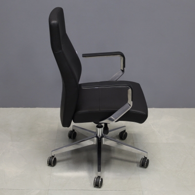 Tufino Conference and Task Chair in black upholstery, shown here.
