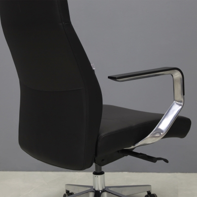 Tufino Conference and Task Chair in black upholstery, shown here.