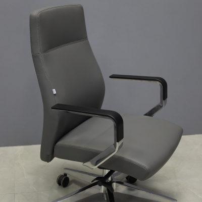 Tufino Conference and Task Chair in gray upholstery, shown here.