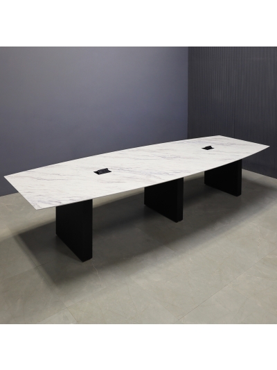 Aurora Boat Shape Conference Table With Engineered Surface Top